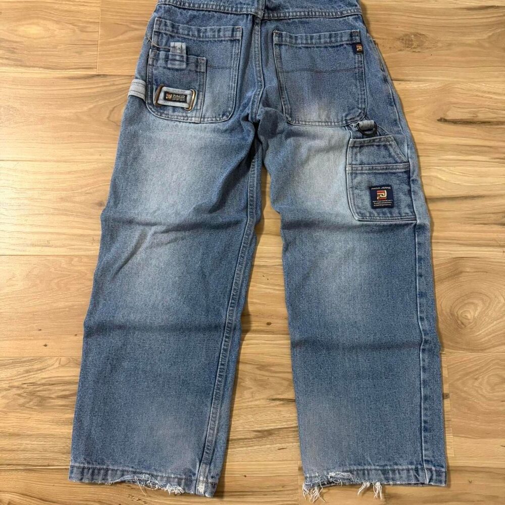 Vintage Y2K Paco Unisex Baggy Loose Carpenter Grunge Skater Jeans Size 24x26